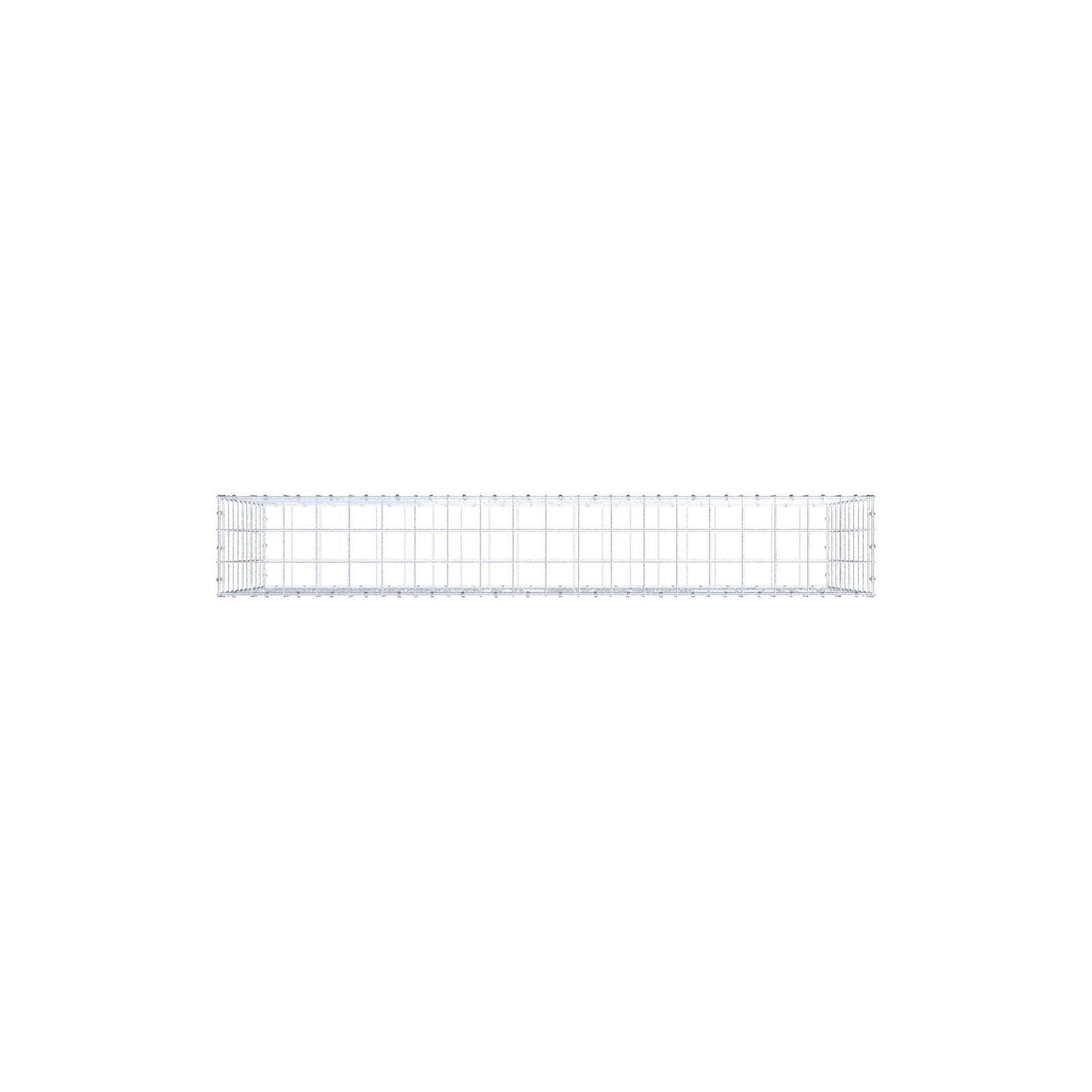 Gabion 200 cm x 100 cm x 30 cm (L x H x P), mailles 10 x 10 cm, anneau en spirale