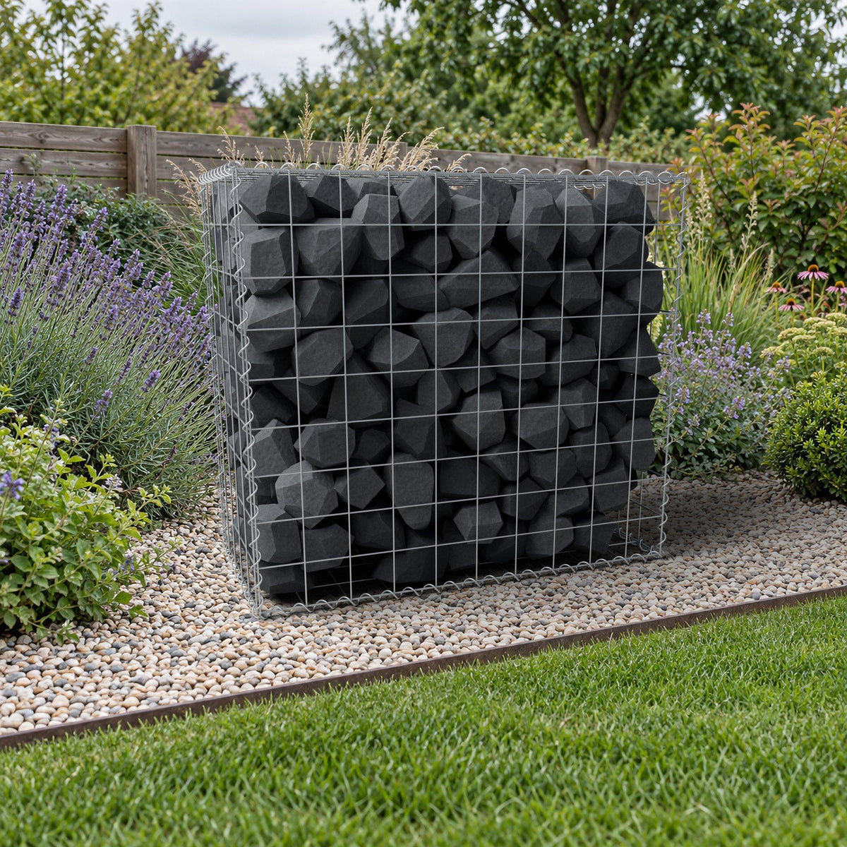 Gabion 100 cm x 90 cm x 50 cm (L x H x D), mesh size 10 cm x 10 cm, spiral