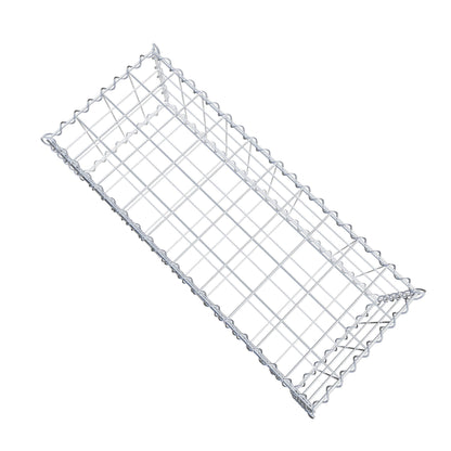 Schanskorf 100 cm x 30 cm x 40 cm (L x H x D), maaswijdte 10 cm x 10 cm, spiraalvormig