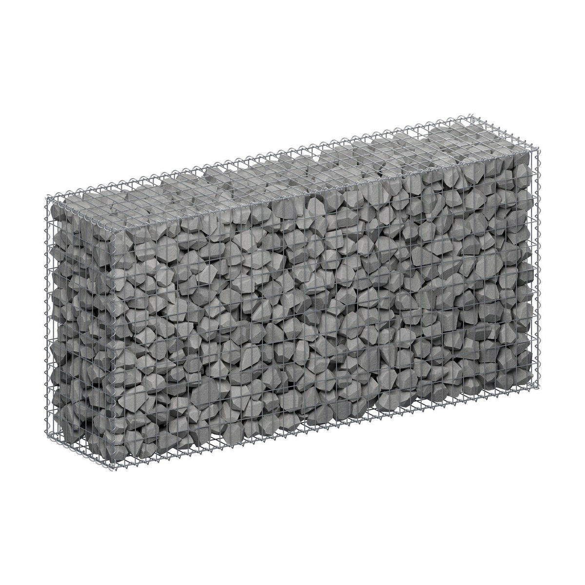 Schanskorf 200 cm x 100 cm x 50 cm (L x H x D), maaswijdte 5 cm x 10 cm, spiraalvormig