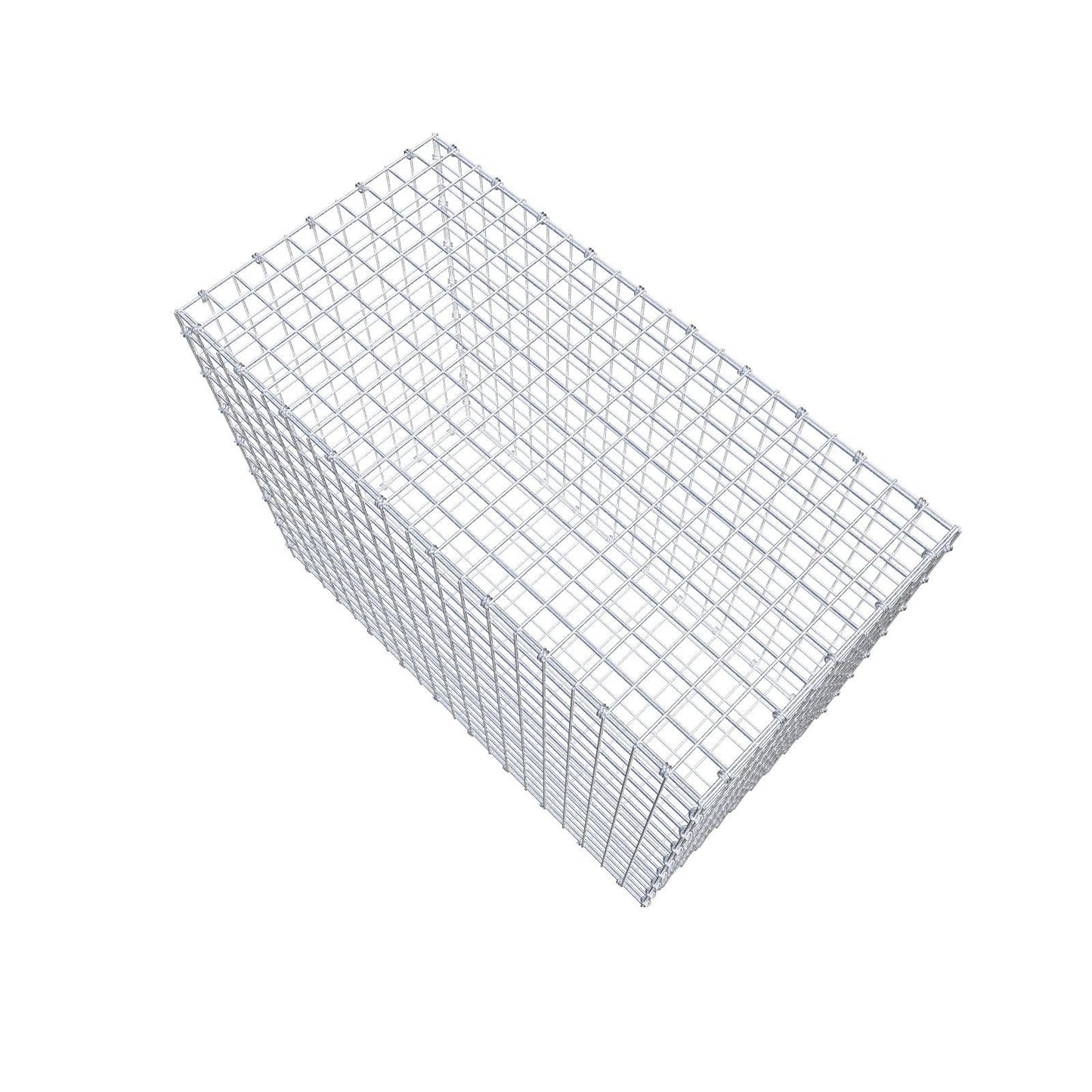 Gabion 100 cm x 80 cm x 50 cm (L x H x D), maskestørrelse 5 x 5 cm, spiralring