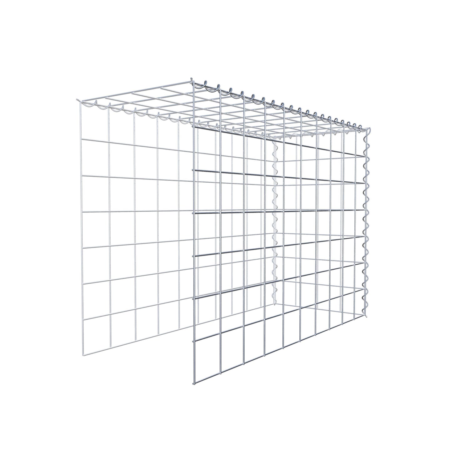 Gabion rapporté type 4 100 cm x 70 cm x 40 cm (L x H x P), mailles 10 cm x 10 cm, spirale