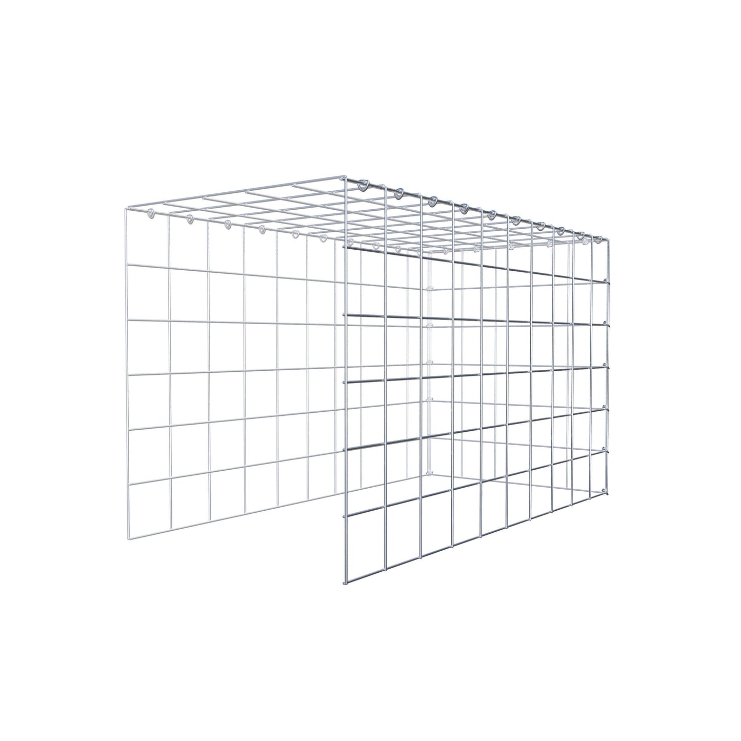 Fourche rapportée type 4 100 cm x 60 cm x 50 cm (L x H x P), mailles 10 cm x 10 cm, anneau C
