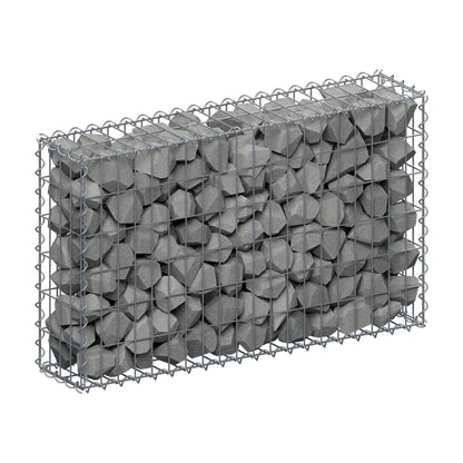 Gabion 100 cm x 60 cm x 20 cm (L x H x D), maskestørrelse 5 cm x 10 cm, spiral