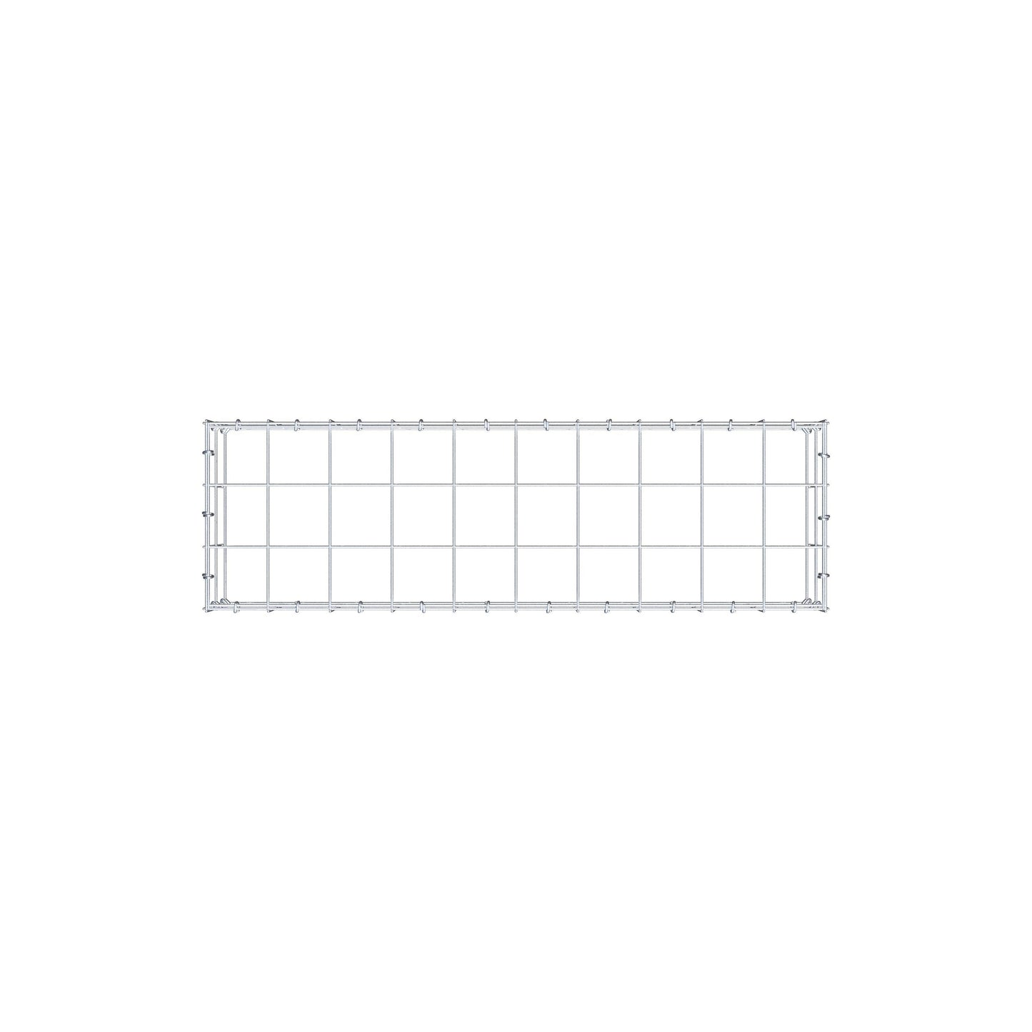 Typ 3 påbyggnadsgabion 100 cm x 20 cm x 30 cm (L x H x D), maskstorlek 10 cm x 10 cm, C-ring