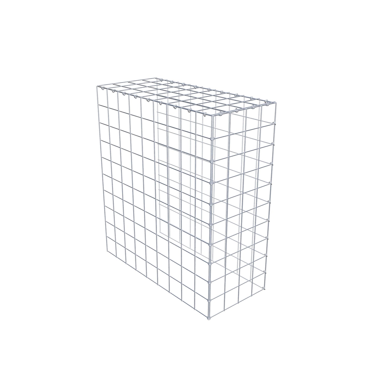 Monteret gabion type 4 100 cm x 90 cm x 40 cm (L x H x D), maskestørrelse 10 cm x 10 cm, C-ring