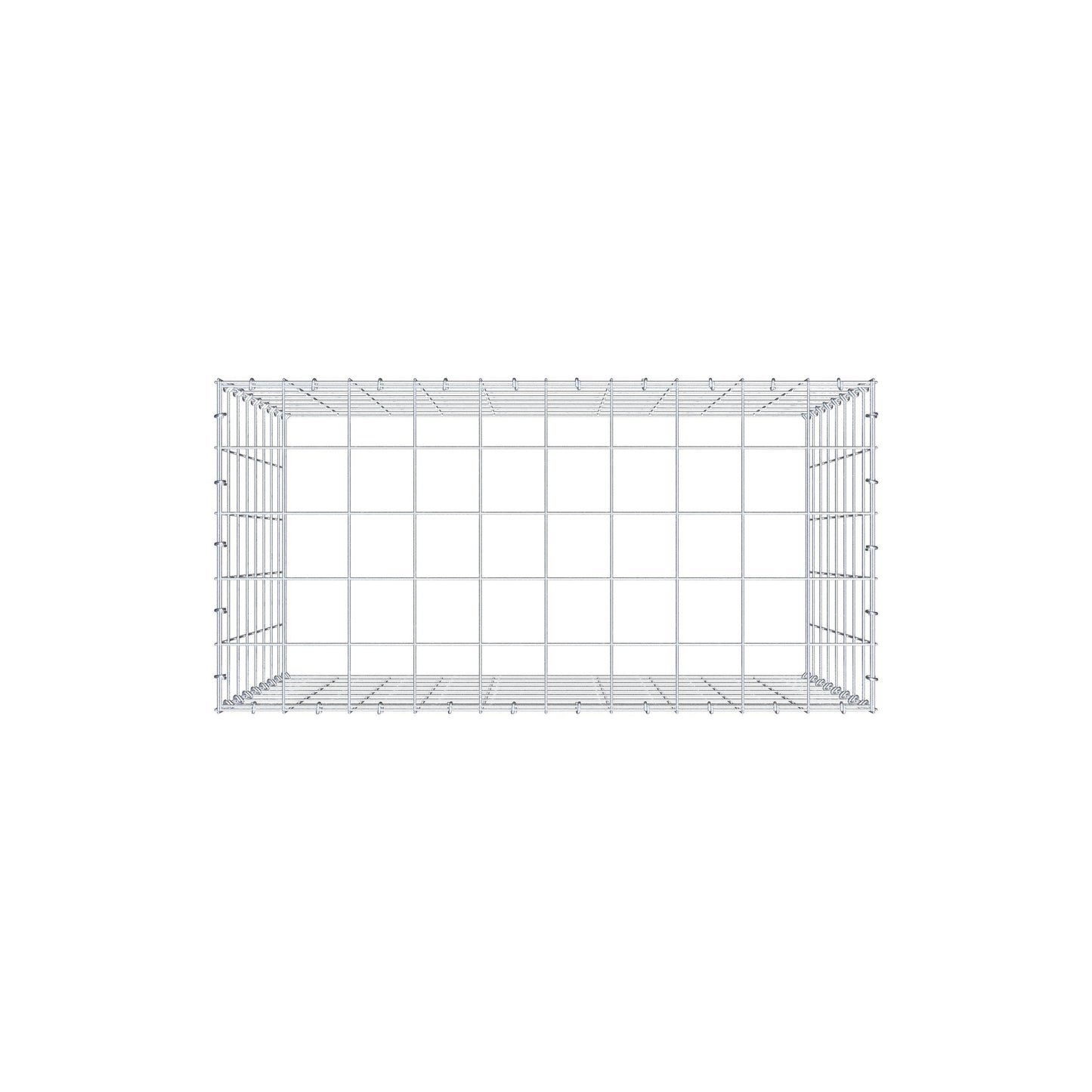 Anbaugabione Typ 3 100 cm x 80 cm x 50 cm (L x H x T), Maschenweite 10 cm x 10 cm, C-Ring