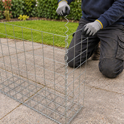 Gabion 100 cm x 80 cm x 30 cm (L x H x P), mailles 10 cm x 10 cm, spirale