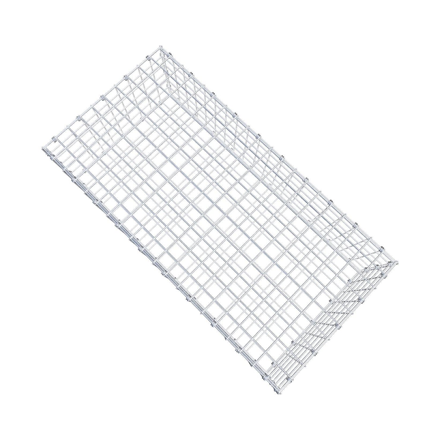 Gabion 100 cm x 30 cm x 50 cm (L x H x D), maskestørrelse 5 x 5 cm, spiralring