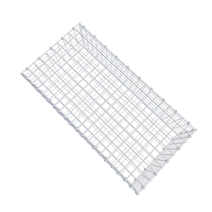 Gabion 100 cm x 30 cm x 50 cm (L x H x D), maskestørrelse 5 x 5 cm, spiralring