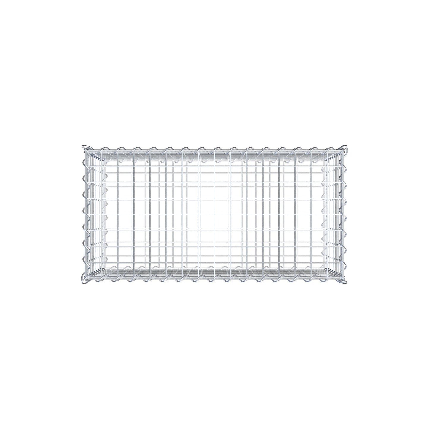Schanskorf 80 cm x 40 cm x 40 cm (L x H x D), maaswijdte 5 cm x 5 cm, spiraalvormig