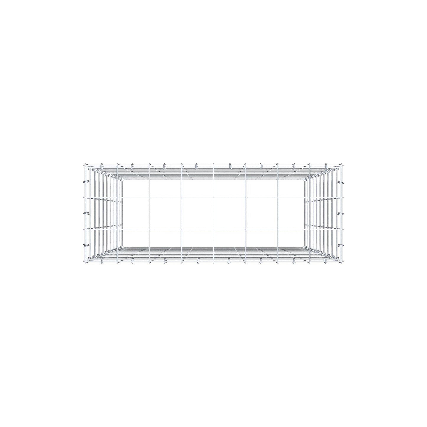Fourche rapportée type 3 100 cm x 80 cm x 30 cm (L x H x P), mailles 10 cm x 10 cm, anneau C