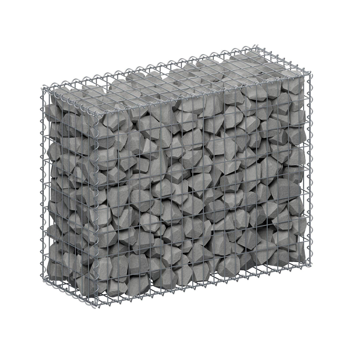 Gabion 100 cm x 80 cm x 40 cm (L x H x D), maskestørrelse 5 cm x 10 cm, spiral