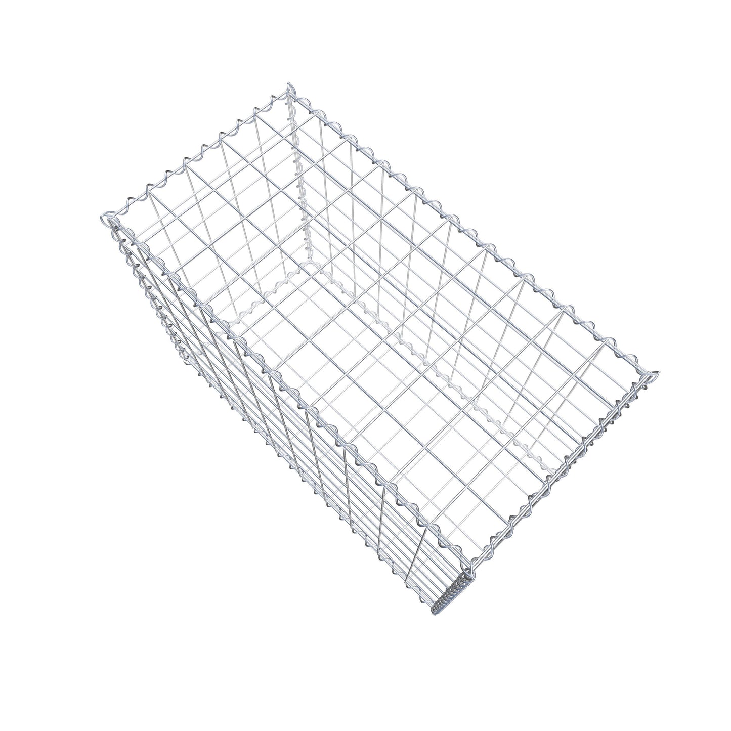 Gabião 100 cm x 70 cm x 50 cm (C x A x P), malhagem 10 cm x 10 cm, espiral