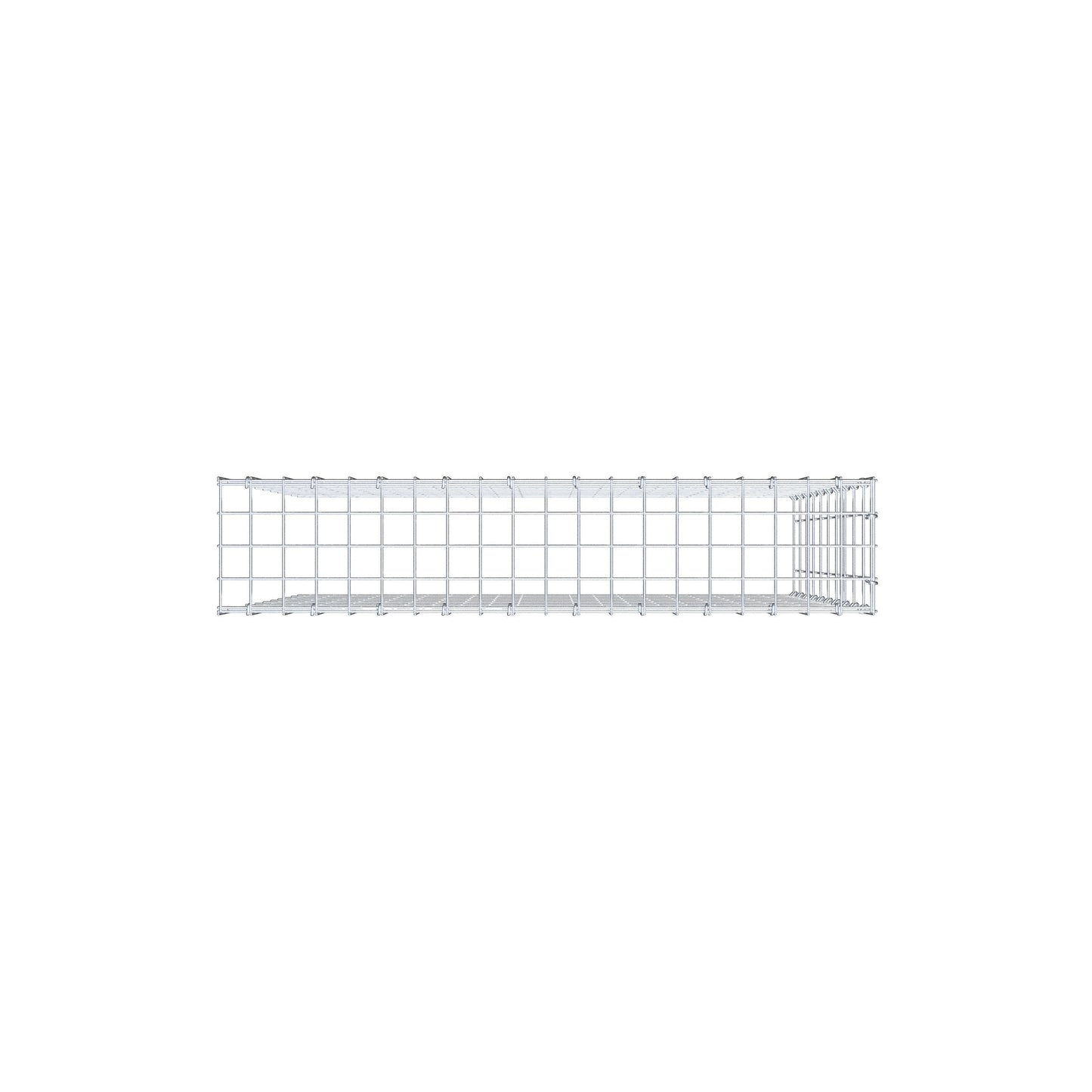 Fourche rapportée type 4 100 cm x 100 cm x 20 cm (L x H x P), mailles 5 cm x 10 cm, anneau en C