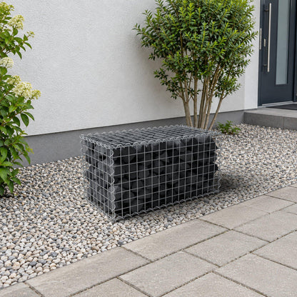 Gabbione 80 cm x 40 cm x 40 cm (L x H x P), maglia 5 cm x 5 cm, spirale