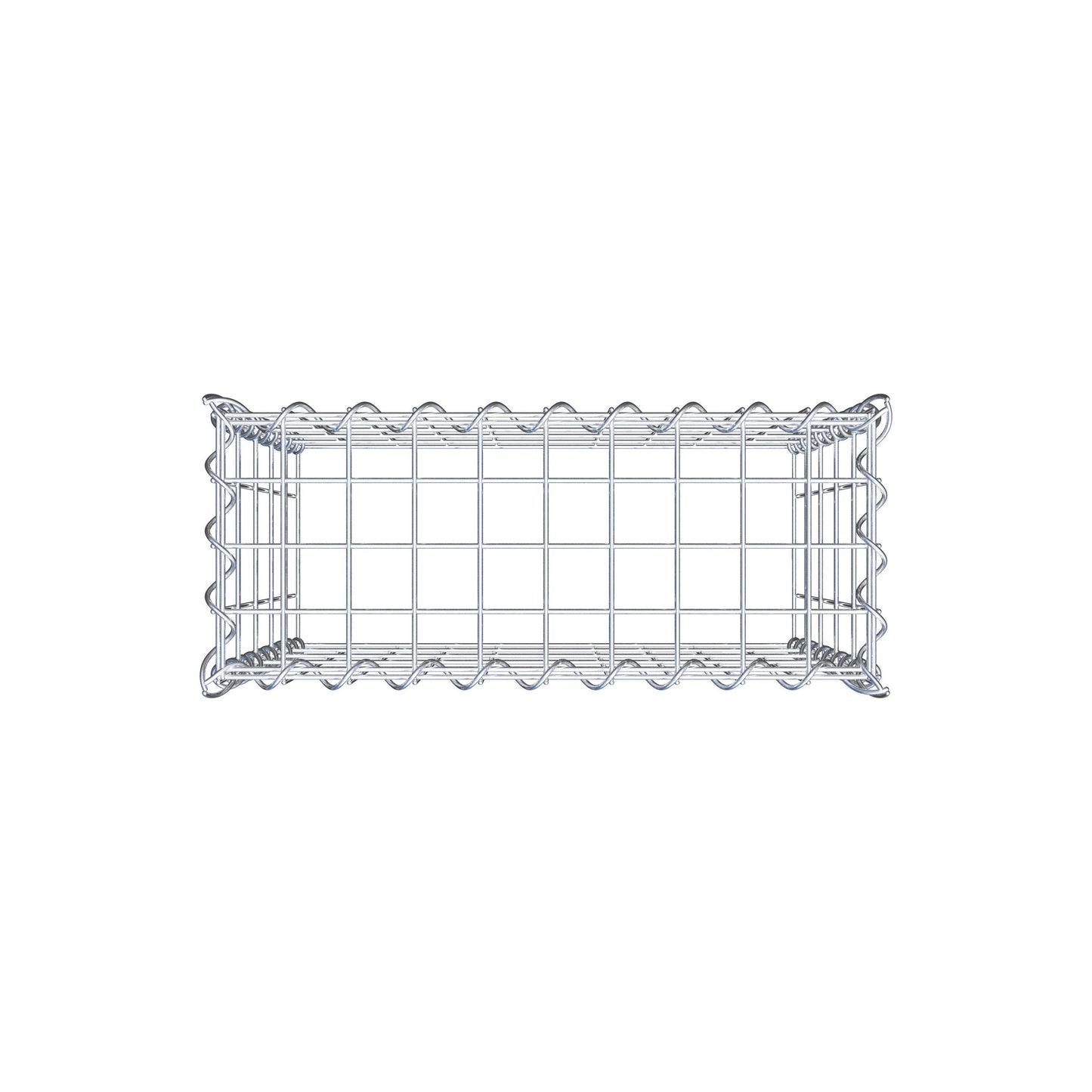Opvokset gabion type 3 50 cm x 50 cm x 20 cm (L x H x D), maskestørrelse 5 cm x 10 cm, spiral