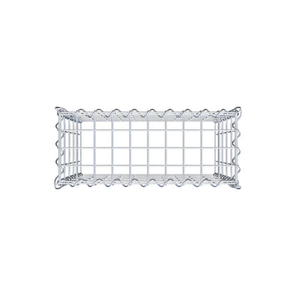 Opvokset gabion type 3 50 cm x 50 cm x 20 cm (L x H x D), maskestørrelse 5 cm x 10 cm, spiral