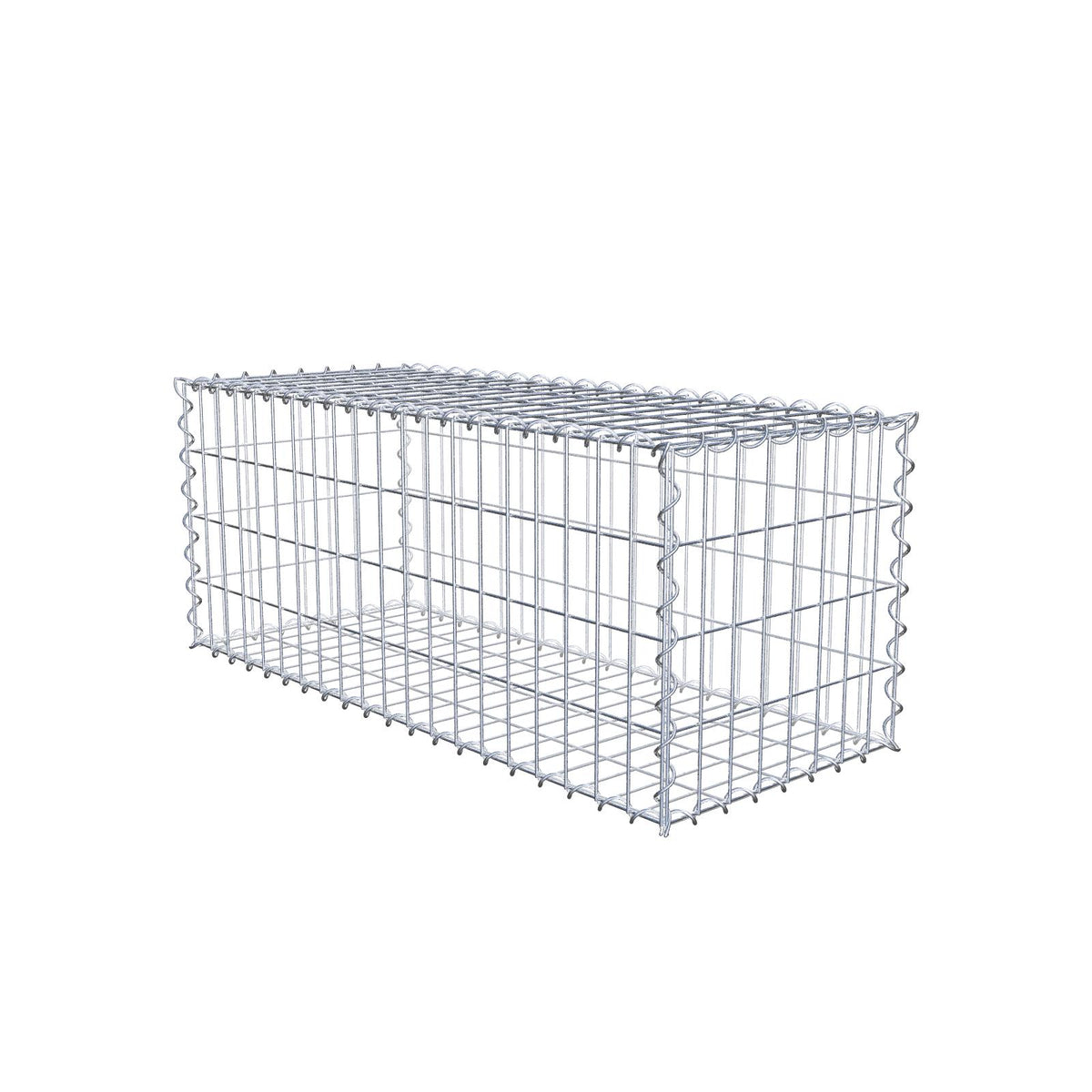 Gabion 100 cm x 40 cm x 40 cm (L x H x P), mailles 5 cm x 10 cm, spirale