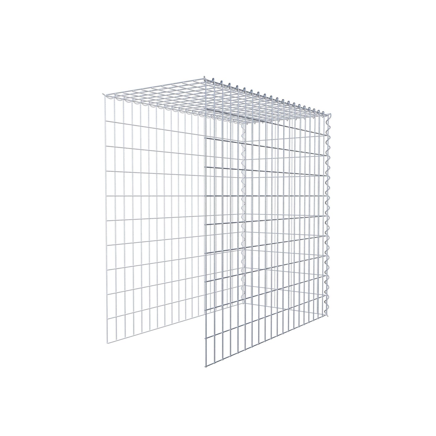 Gabion rapporté type 4 100 cm x 100 cm x 50 cm (L x H x P), mailles 5 cm x 10 cm, spirale