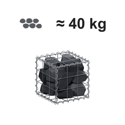 Gabion 30 cm x 30 cm x 30 cm (L x H x P), mailles 10 cm x 10 cm, spirale