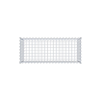 Schanskorf 100 cm x 40 cm x 40 cm (L x H x D), maaswijdte 5 cm x 5 cm, spiraalvormig
