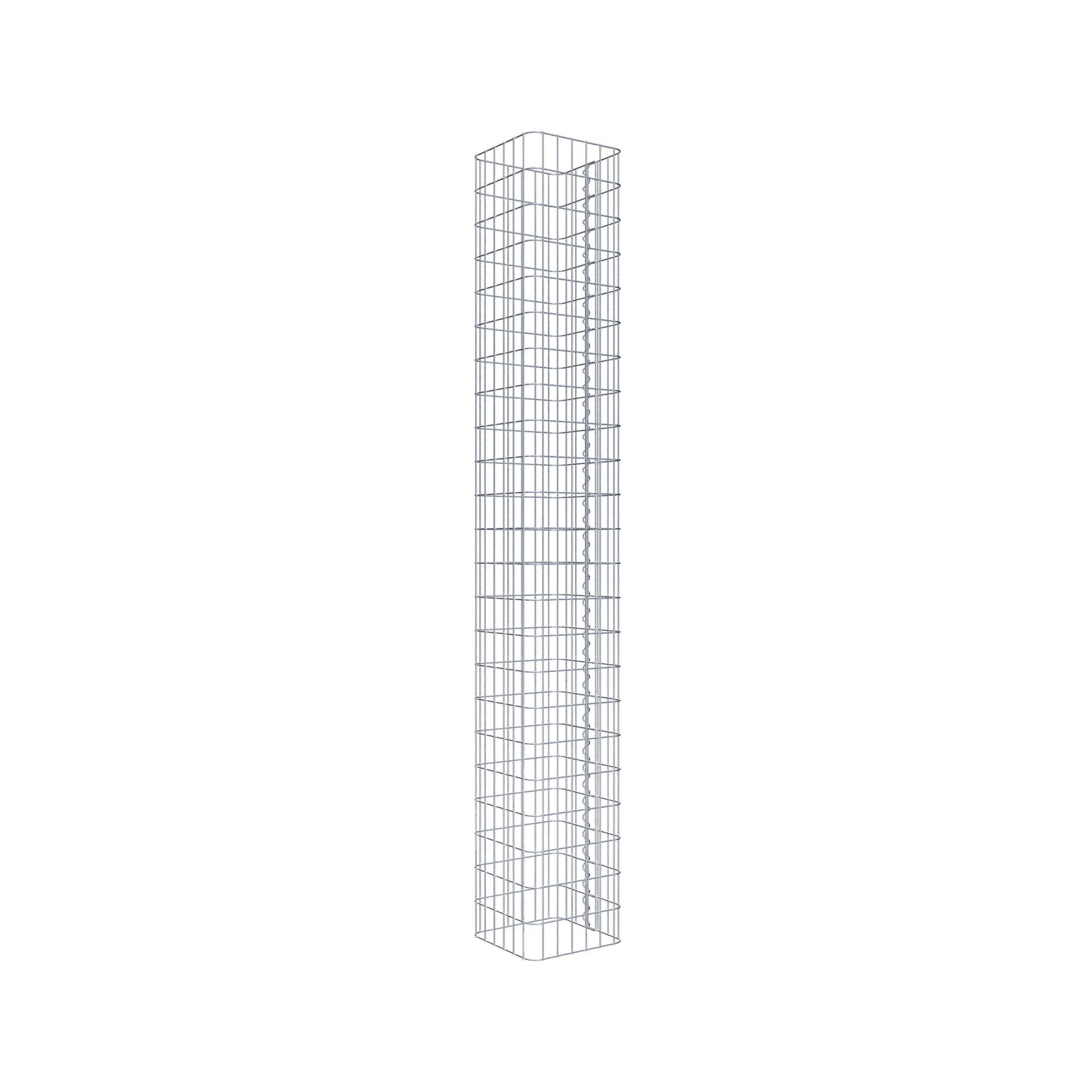 Gabionensäule eckig 32 cm x 32 cm, 230 cm Höhe, MW 5 cm x 10 cm