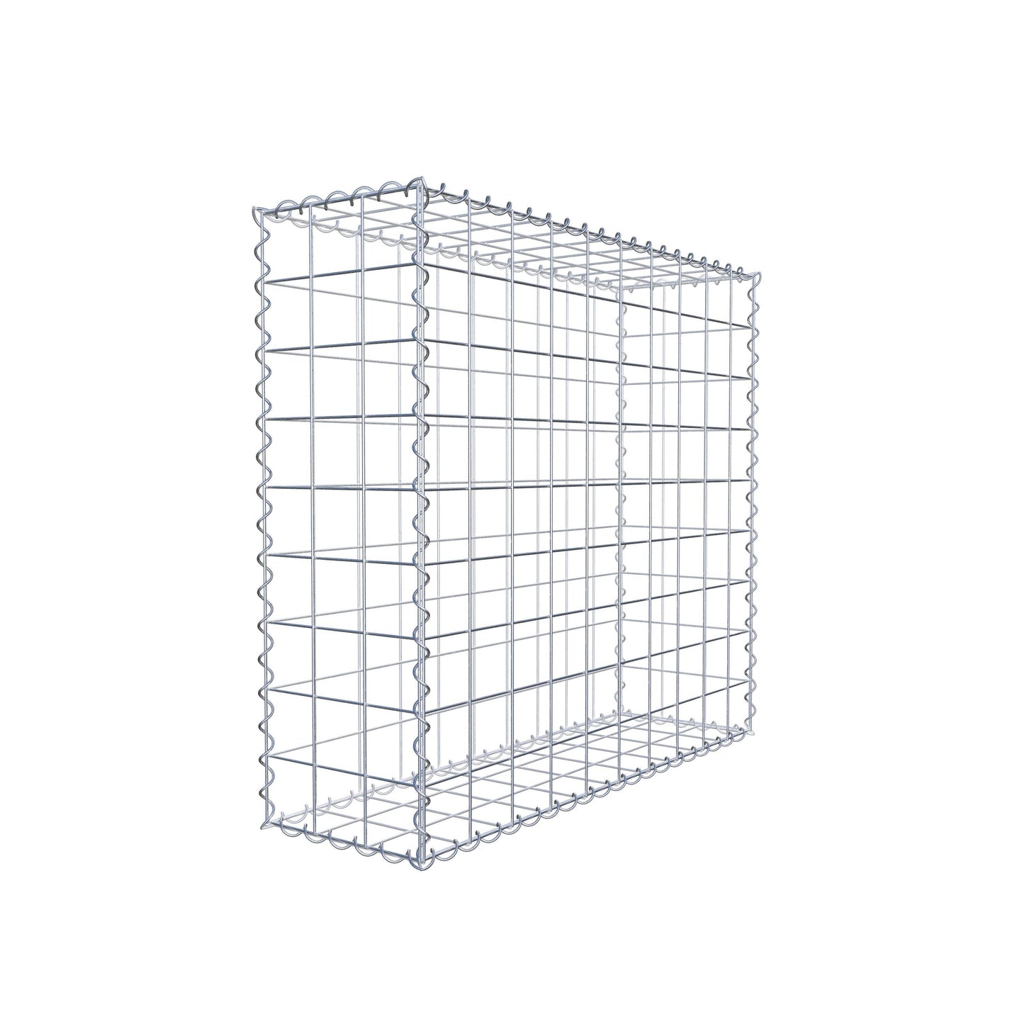 Gabião 100 cm x 90 cm x 30 cm (C x A x P), malhagem 10 cm x 10 cm, espiral