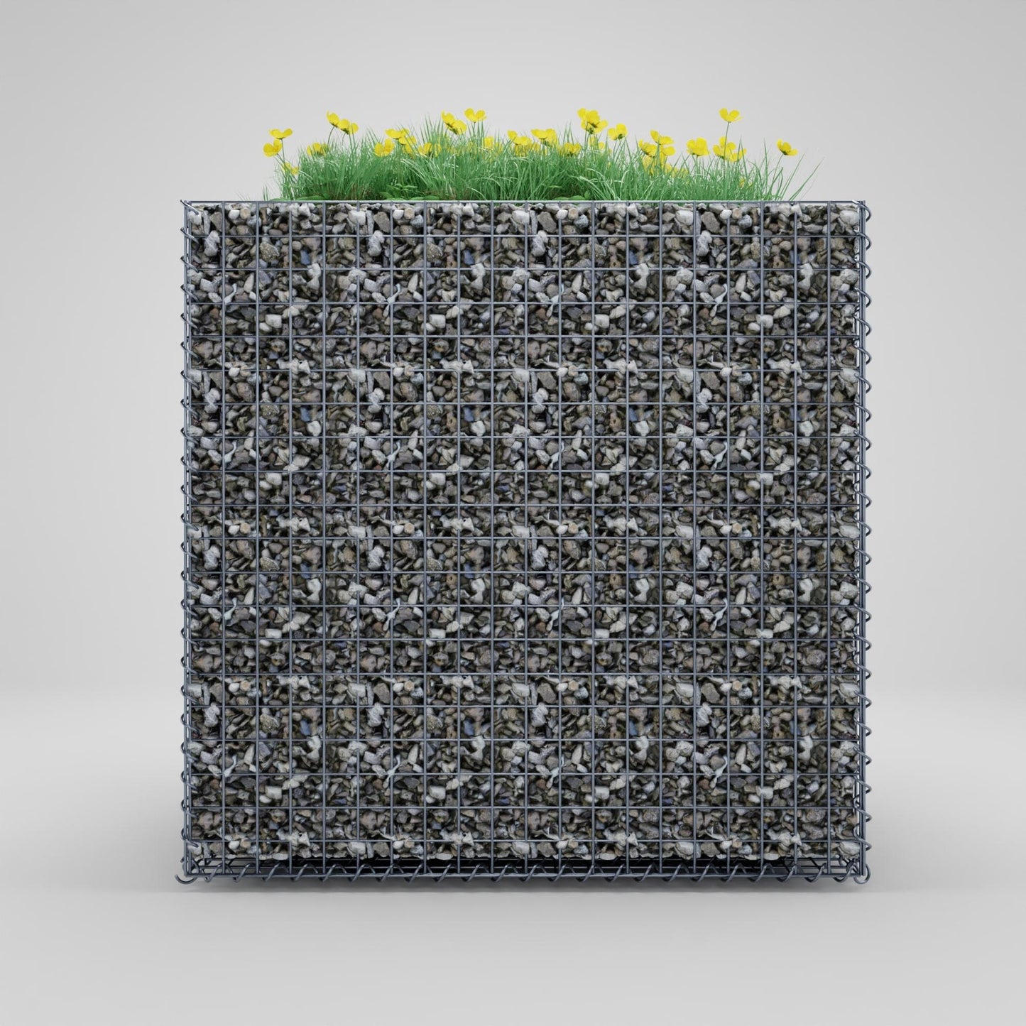 Højbed firkantet 100 cm x 80 cm x 100 cm (L x H x D), maskestørrelse 5 x 5 cm, vægtykkelse 10 cm