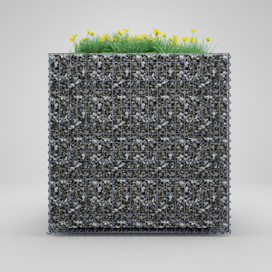 Højbed firkantet 100 cm x 80 cm x 100 cm (L x H x D), maskestørrelse 5 x 5 cm, vægtykkelse 10 cm