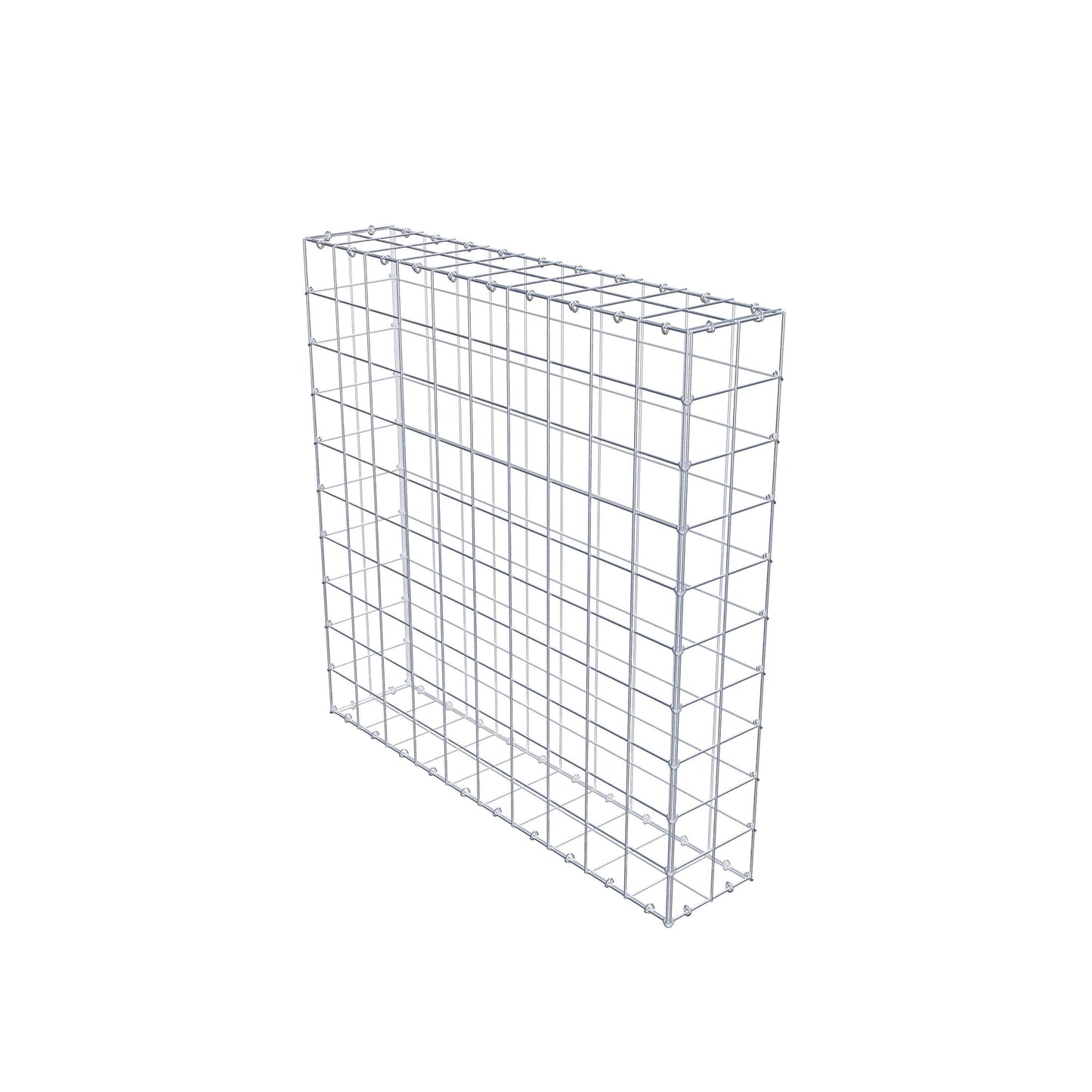 Gabione 100 cm x 100 cm x 20 cm (L x H x T), Maschenweite 10 cm x 10 cm, C-Ring