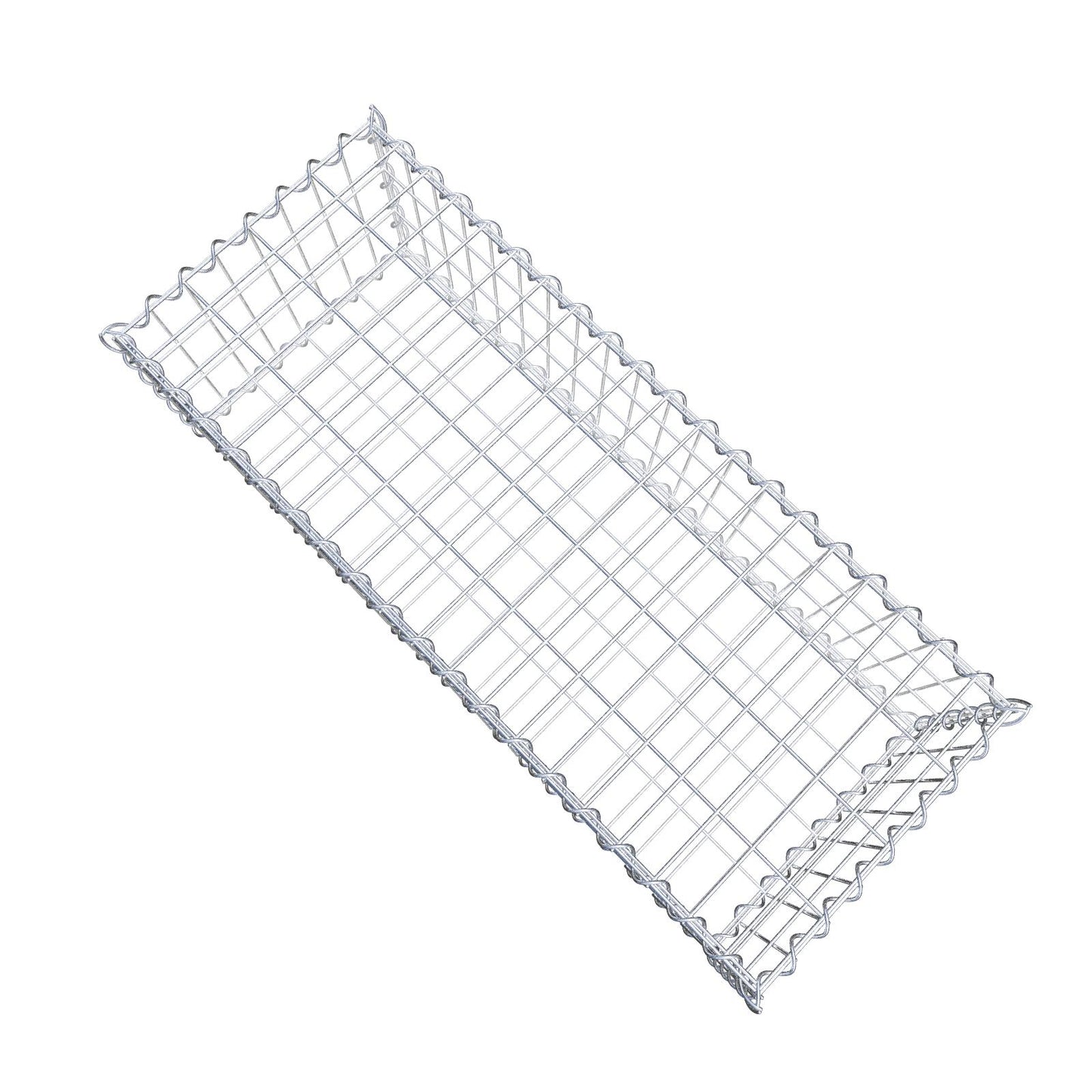 Gabbione 100 cm x 30 cm x 40 cm (L x H x P), maglia 5 cm x 10 cm, spirale