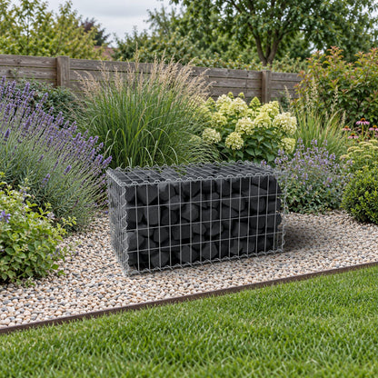 Gabione 80 cm x 40 cm x 40 cm (L x H x T), Maschenweite 5 cm x 10 cm, Spirale
