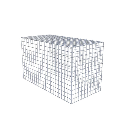 Monteret gabion type 4 100 cm x 60 cm x 50 cm (L x H x D), maskestørrelse 5 cm x 5 cm, C-ring