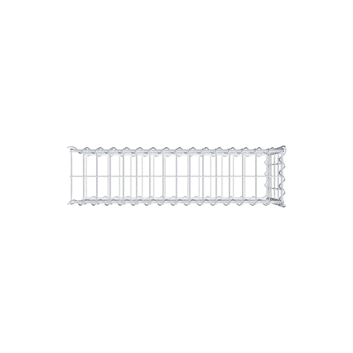 Mounted gabion type 2 80 cm x 40 cm x 20 cm (L x H x D), mesh size 5 cm x 10 cm, spiral