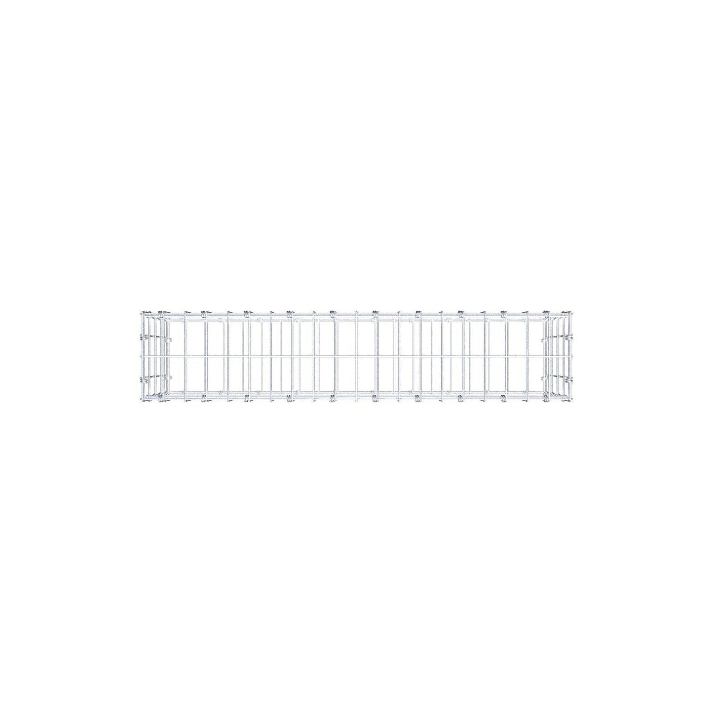 Gabbione 100 cm x 40 cm x 20 cm (L x H x P), maglia 5 x 10 cm, anello a spirale
