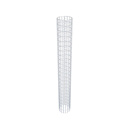 Colonne de gabion ronde 27 cm de diamètre, 230 cm de hauteur, mailles 5 cm x 10 cm
