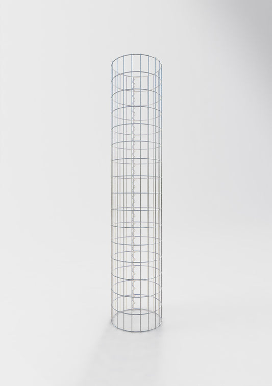 Columna de gaviones redonda 32 cm de diámetro, 160 cm de altura, malla 5 cm x 10 cm