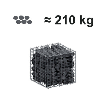 Gabião 50 cm x 50 cm x 50 cm (C x A x P), malhagem 5 cm x 5 cm, espiral