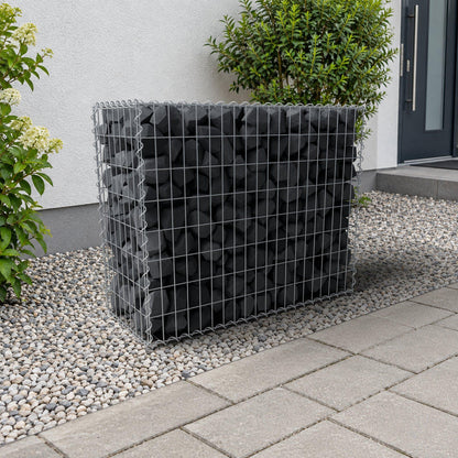 Gabion 100 cm x 80 cm x 40 cm (L x H x D), maskestørrelse 5 cm x 10 cm, spiral