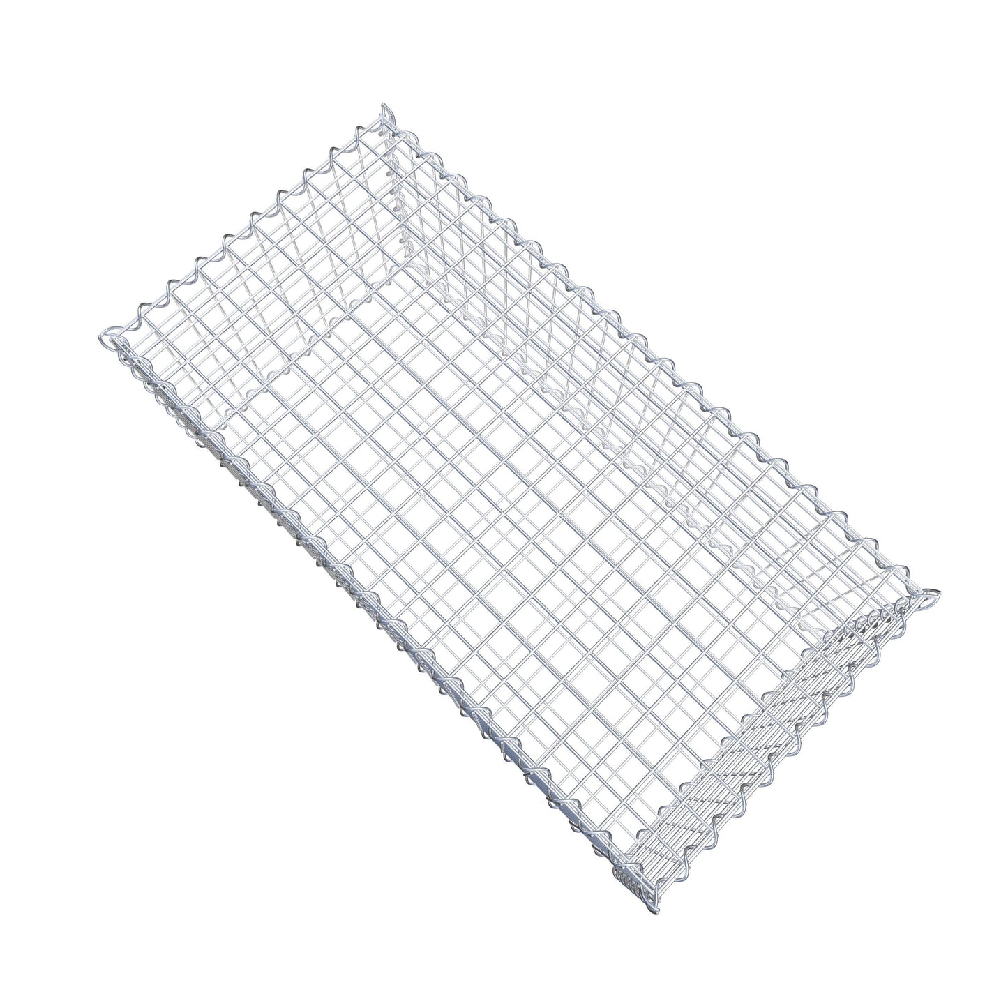 Schanskorf 100 cm x 40 cm x 50 cm (L x H x D), maaswijdte 5 cm x 5 cm, spiraalvormig