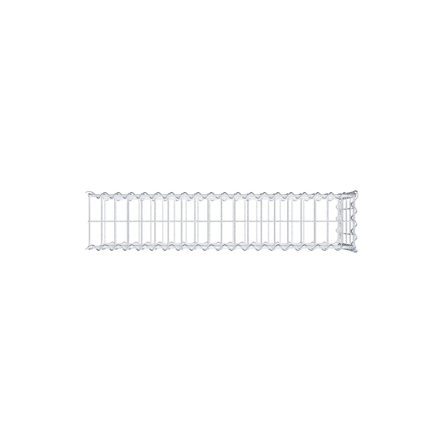 Gabion rapporté type 2 100 cm x 40 cm x 20 cm (L x H x P), mailles 5 cm x 10 cm, spirale