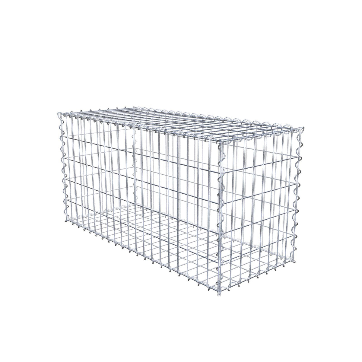Gabion 100 cm x 50 cm x 40 cm (L x H x D), mesh size 5 cm x 10 cm, spiral
