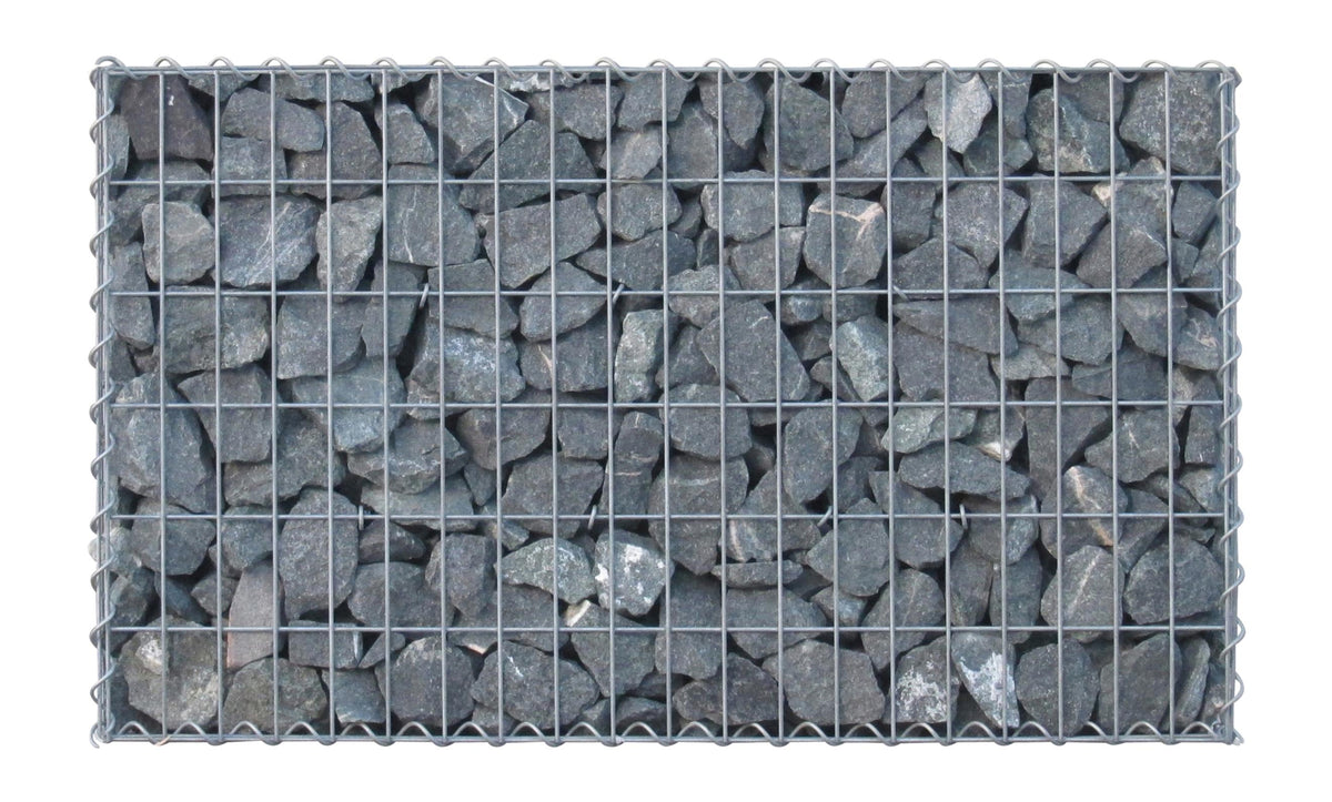 Gavión 100 cm x 60 cm x 30 cm (largo x alto x profundidad), tamaño de malla 5 cm x 10 cm, espiral