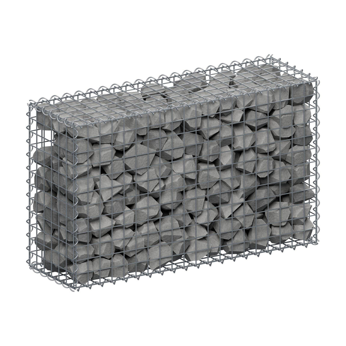 Gabion 100 cm x 60 cm x 30 cm (L x H x D), maskstorlek 5 cm x 5 cm, spiral
