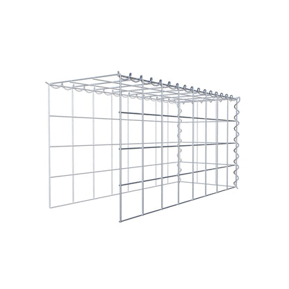 Gabion rapporté type 4 80 cm x 40 cm x 30 cm (L x H x P), mailles 10 cm x 10 cm, spirale