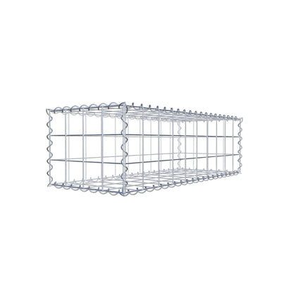 Schanskorf 100 cm x 30 cm x 40 cm (L x H x D), maaswijdte 10 cm x 10 cm, spiraalvormig