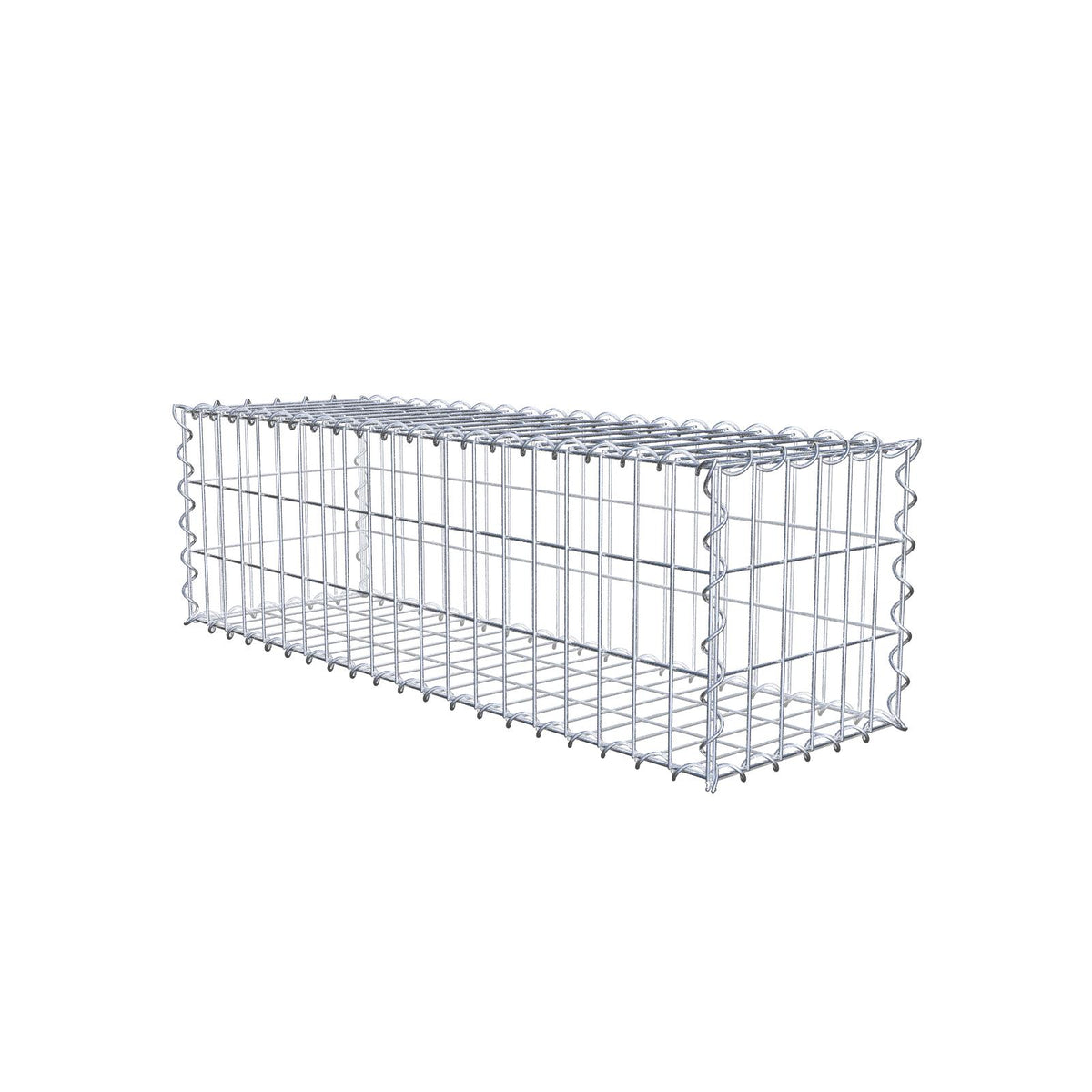Gabione 100 cm x 30 cm x 30 cm (L x H x T), Maschenweite 5 cm x 10 cm, Spirale