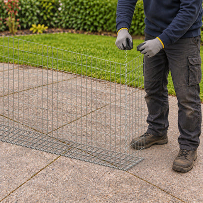 Gabion 200 cm x 100 cm x 30 cm (L x H x D), mesh size 5 cm x 10 cm, spiral