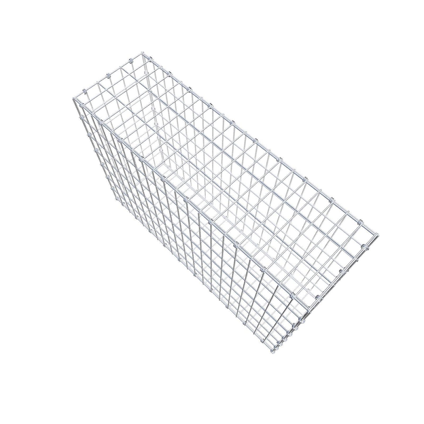 Gabbione 100 cm x 70 cm x 30 cm (L x H x P), maglia 5 x 10 cm, anello a spirale